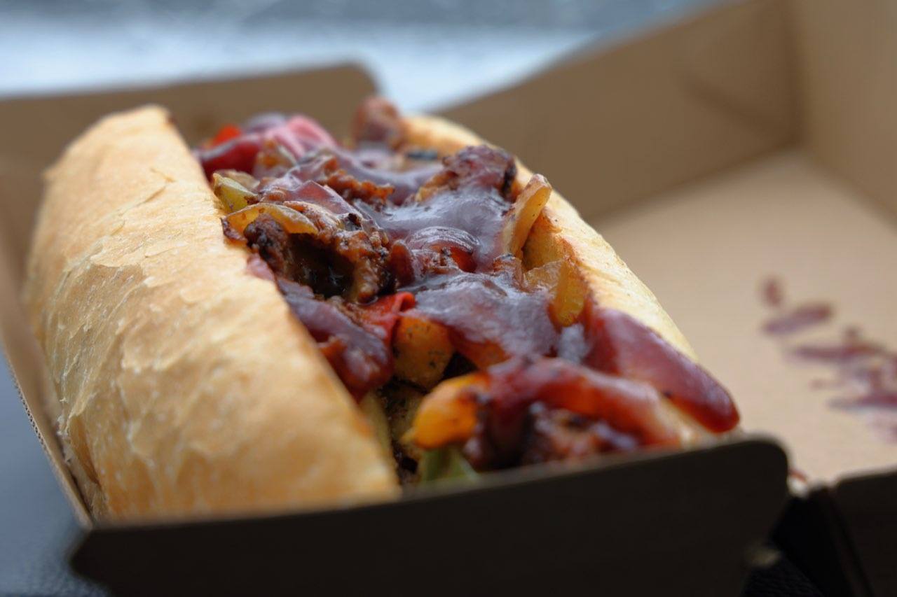 Hot street food fresh off the grill.